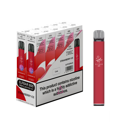 Elf Bar 600 Strawberry ice Pre Filled Pod vape kit