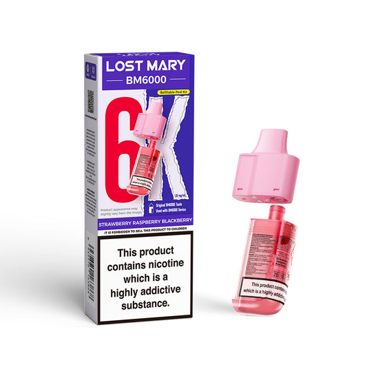 LOSTMARY 6K - BM6000 Kit  Strawberry Raspberry Blackberry- 5 Pack