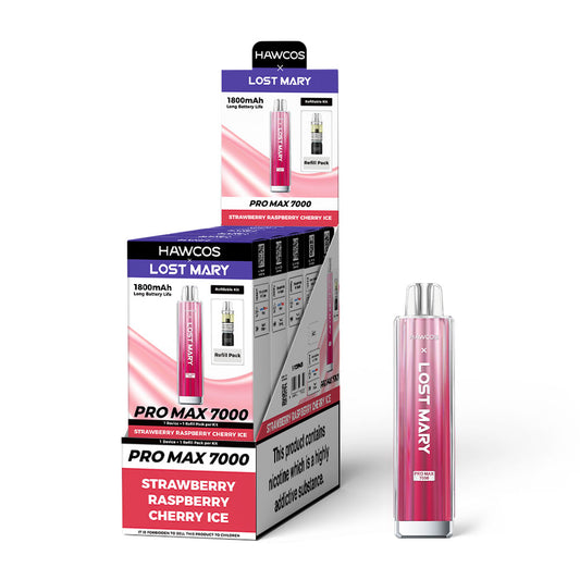 Lost Mary Strawberry Raspberry Cherry- Promax 7000 Puff - 5 pack