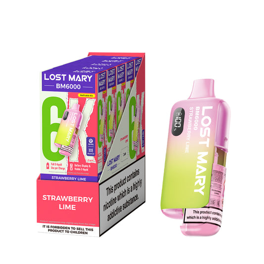 LOSTMARY 6K - BM6000 Kit Strawberry Lime - 5PK