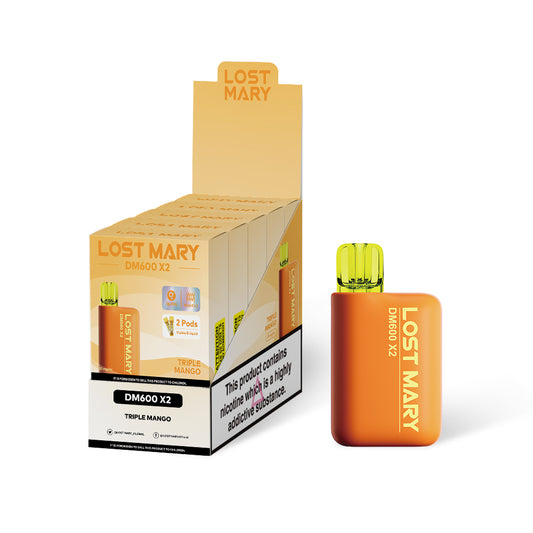 Lost Mary DM600 - Triple Mango 1200 puff - 5 pack - BUY 1 GET 1 FREE