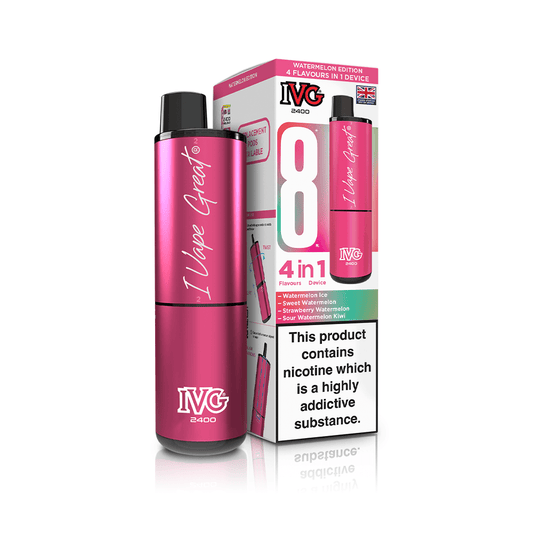 IVG 4 IN 1 - UP TO 2400 PUFFS - WATERMELON EDITION - 5 PACK