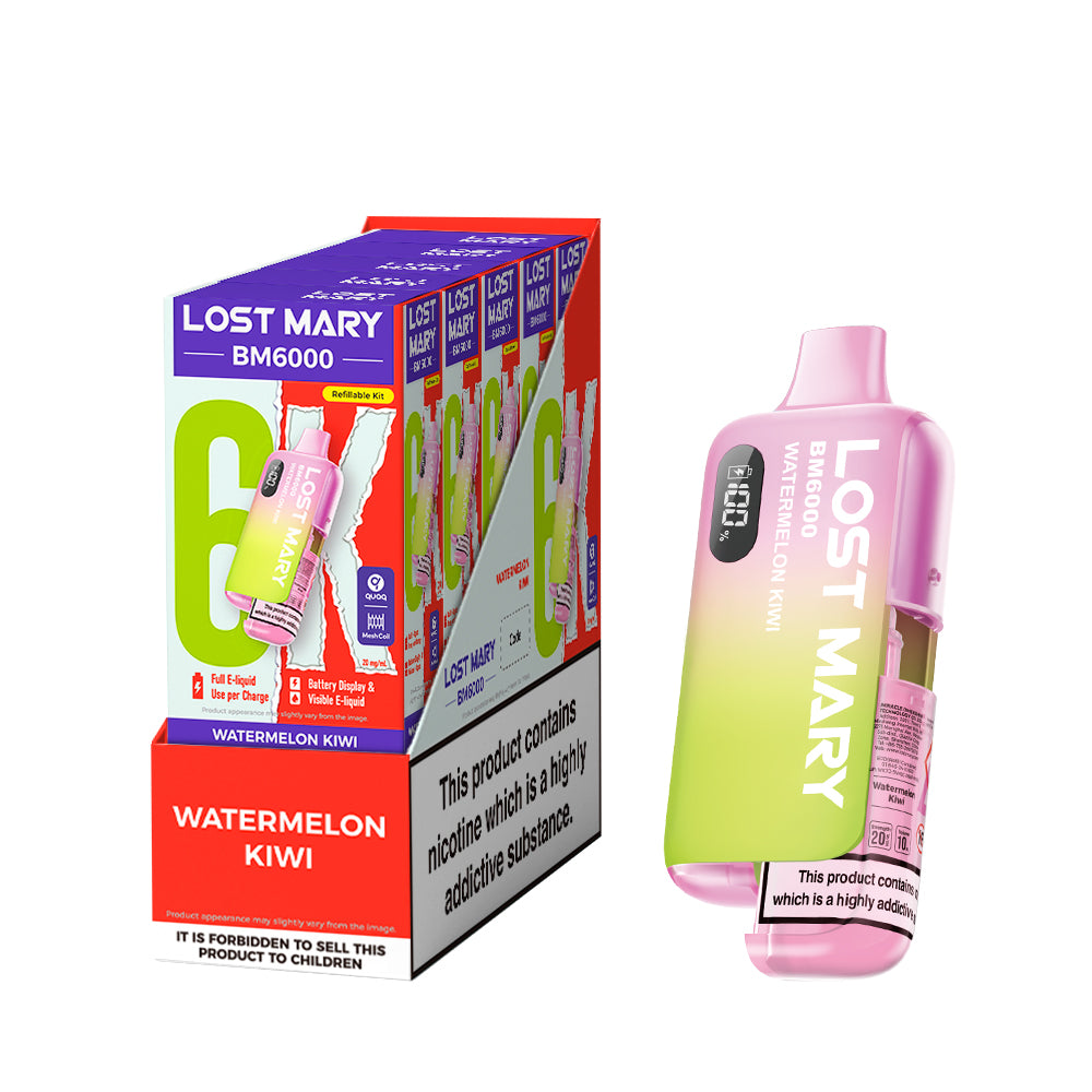 LOSTMARY 6K - BM6000 Kit Watermelon Kiwi - 5PK