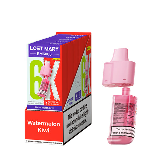 Lost Mary BM6000 Refills - Watermelon Kiwi - 5 Pack