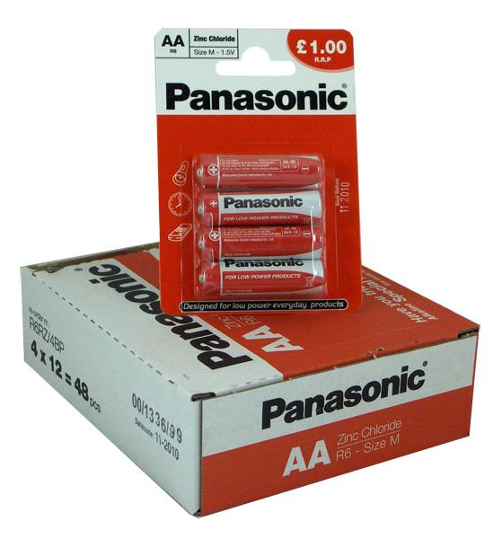 Panasonic - Panasonic 4 x AA Zinc Batteries 12 pack