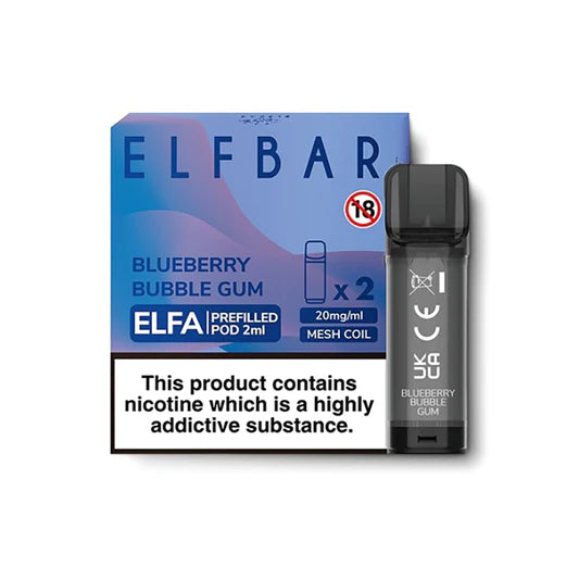 Refillable Elfa pods - 2 pack - Blueberry Bubble Gum flavour