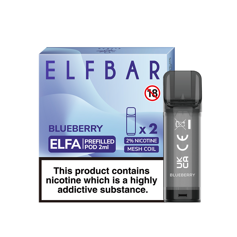 Refillable Elfa pods - 2 pack - Blueberry Flavour