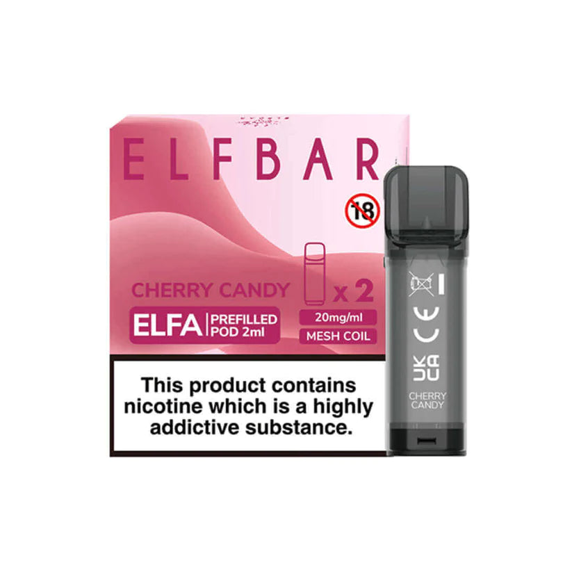Refillable Elfa pods - 2 pack - Cherry Candy flavour