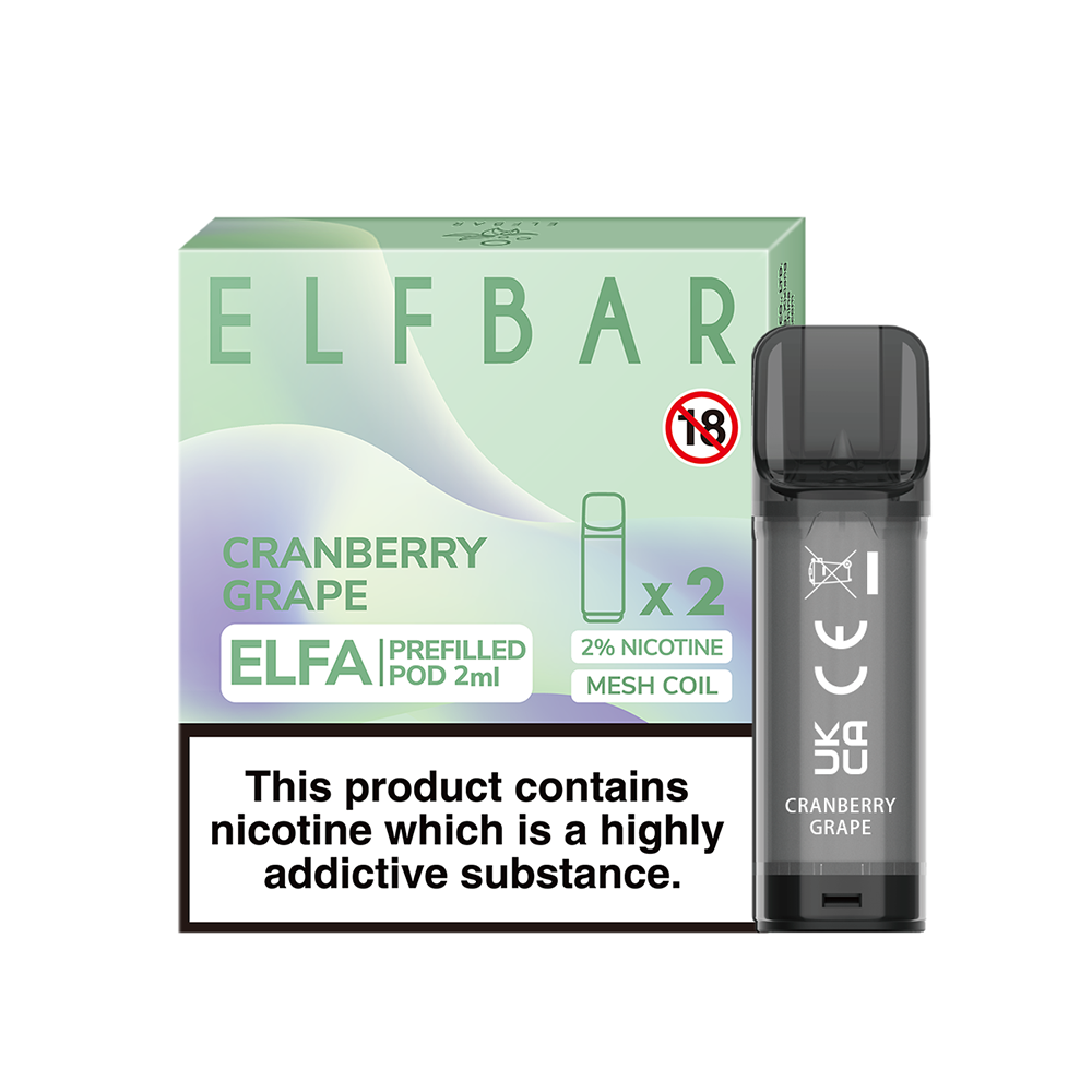 Refillable Elfa pods - 2 pack - Cranberry Grape Flavour