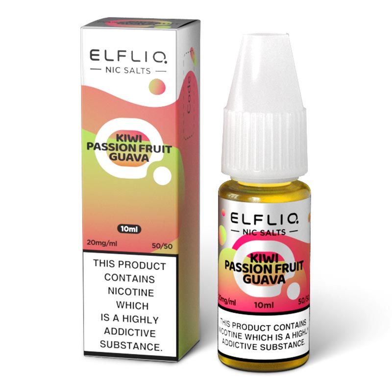 Elf Bar Elfliq Nic Salts / Kiwi Passion Fruit Guava 10 PACK  - 10ml / 20mg