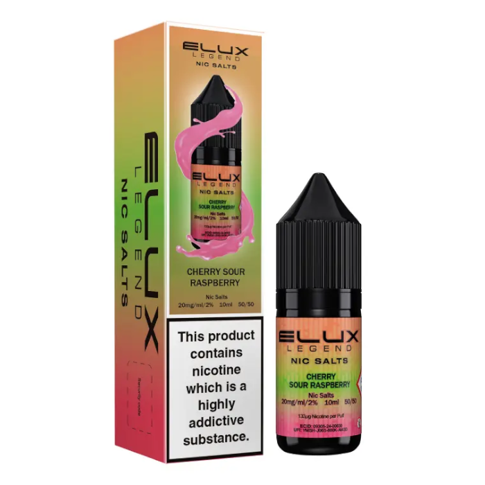 Elux Nic Salts 20mg - Cherry Sour Raspberry - 10 Pack