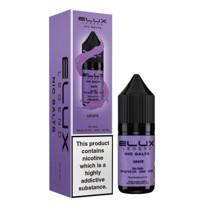 Elux Nic Salts 20mg - Grape - 10 Pack