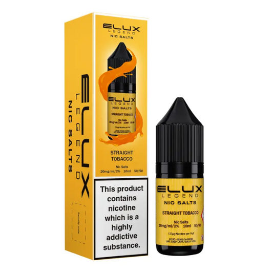 Elux Nic Salts 20mg - Straight Tobacco - 10 Pack