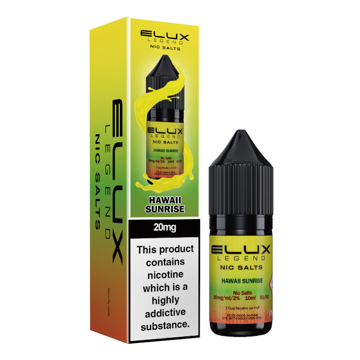 Elux Nic Salts 20mg -  Hawaii Sunrise - 10 Pack