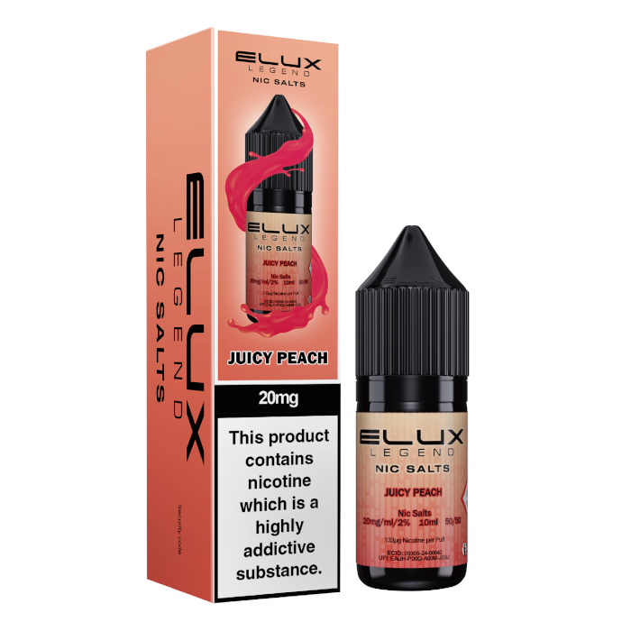 Elux Nic Salts 20mg -  Juicy Peach - 10 Pack