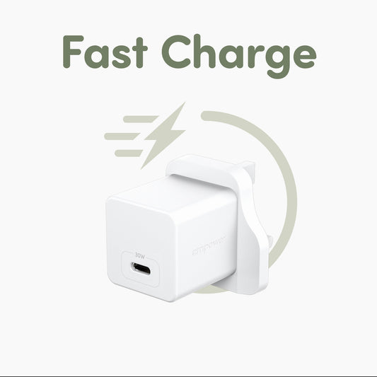 PanzerGlass Empower by PanzerGlass Turbo 30W Plug Single USB-C - UK Plug - White - RRP 19.99