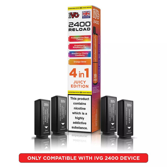 IVG 2400 4 In 1 Juicy Edition Reload Pods 5 pack