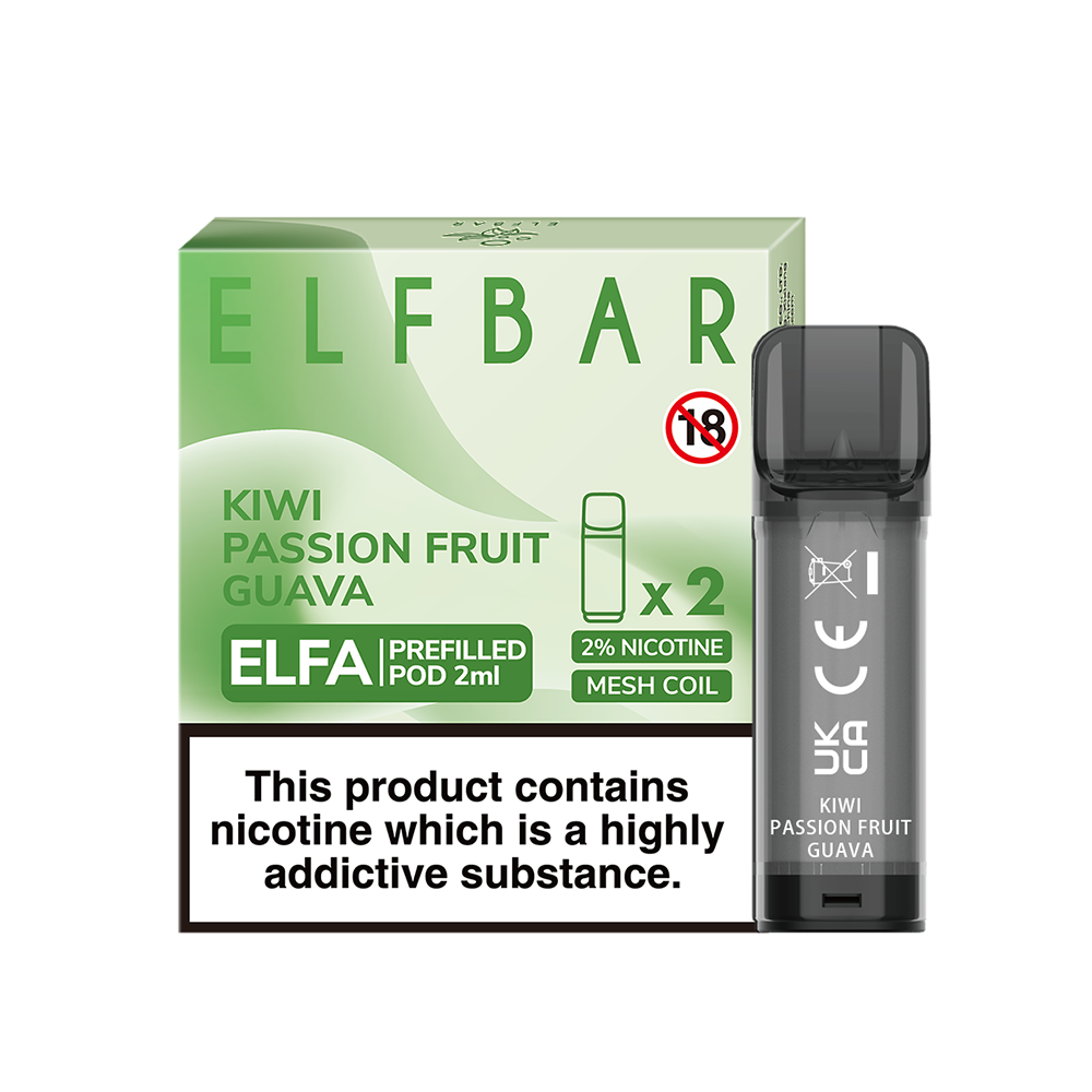 Refillable Elfa pods - 2 pack - Kiwi Passion Fruit Guava Flavour