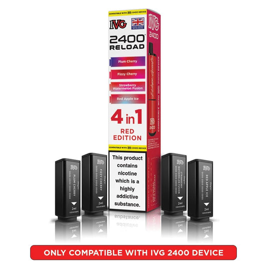 IVG 2400 4 In 1 Red Edition Reload Pods 5 pack