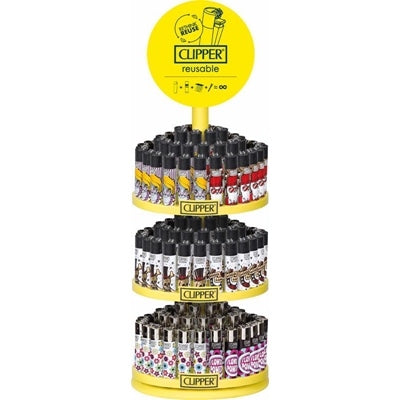 Clipper Lighters - Clipper LARGE CAROUSEL - 4 DESIGNS (144 + 48