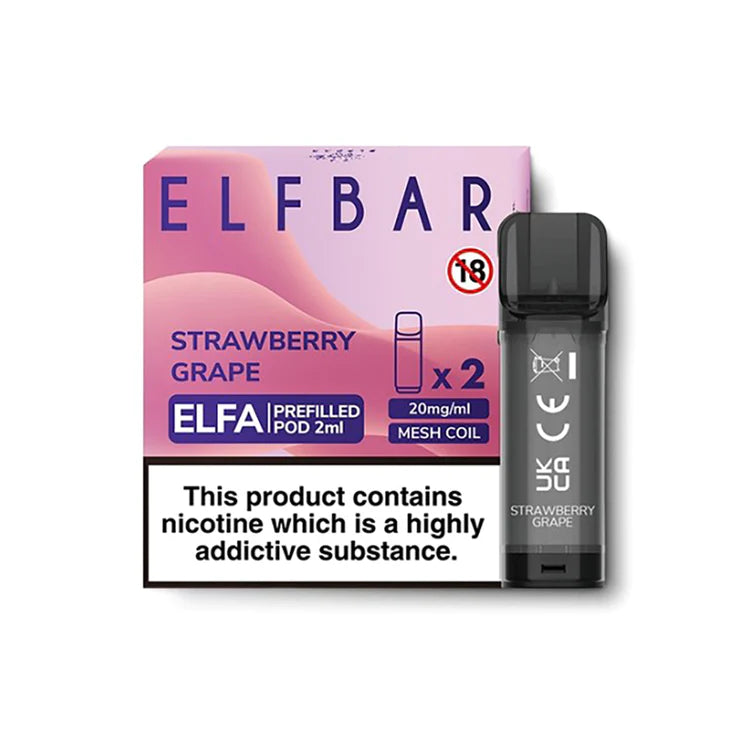Refillable Elfa pods - 2 pack - Strawberry Grape flavour