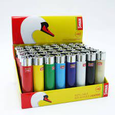 Swan Refillable Lighters  40 pack - Only .27p per lighter