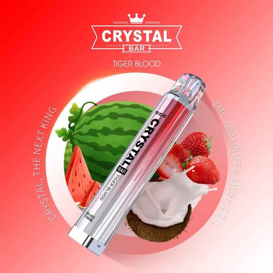 SKE Crystal Vape Tiger Blood flavour - 10 pack - FLAVOUR OF THE MONTH -  fresh watermelon, strawberries and a hint of coconut.